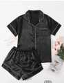 Hot Sexy Silk Short Nighty for girls Set 2 Piece Night Wear For Women Full Hot Pajamas Sets Short Sleeve Loungewear Bridal Ladies Sleepwear. 