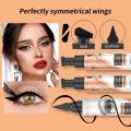yanqina 2 in 1 Triangle Seal Eyeliner 36H rich colours Cat Eye Lasting Ultra Thin Precision Tip. 