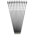 Silk Road Traders Musen MSTJ-78HS ID 6.2mm Carbon Fiber Arrows - Spine 500 - 30 Inches - Recreational Arrows - 12 Pcs. 