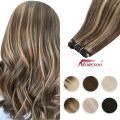 New Imported 5 clips straight hair extensions-blonde golden striking color. 