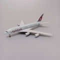 Qatar Airways A380 Metal 20 cm Aircraft model scal 1:400  with wheels and stand Airline Model for office diecost aircraft model  decoration. 