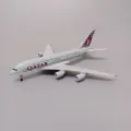 Qatar Airways A380 Metal 20 cm Aircraft model scal 1:400  with wheels and stand Airline Model for office diecost aircraft model  decoration. 