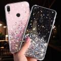 For Huawei Y6 Prime 2019 Back Cover Luxury Bling Shining Gold Foil Girls Cases Space Glitter Stars Soft Silicone Mobile Phone Protective Case. 