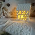 White Cement Mold 4-Piece Silica  Silicone Mold Diy Mold for Home Decor Gift Making Craft Enthusiasts Resin Crafting. 