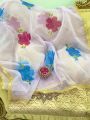 New Arrivals 2k24  Fancy Dupatta Collection Pure Organza Fabric Dupatta ⁠With Neat & Beautiful Handmade Floral Brush Paint Work. 