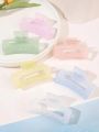 Matte Pastel Transparent Hair Claw Clip for Girls - 3.5 Inches in size. 