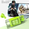 HLstar® E90 Air buds TWS In-Ear Wireless Earbuds Full Transparent Bluetooth Headphone Retro Stereo Handsfree Music Bluetooth Earphones Digital Display Airpods_Pro Waterproof With Microphone For Mobile. 