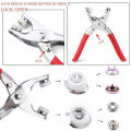 Metal Snap Buttons Plier, Metal Snap Button Plier Set with  Snaps, Metal Snaps for Sewing, DIY Metal Snap Button Kit with Plier Tool, , 9.5mm Ring Buttons, Easy-Use Hand Press Machine for Crafts & Clothing By EC MART. 