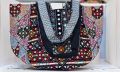 Pakistani Traditional Embroidered Vintage Hand Shoulder Bag PURSE Shoulder Strap For Female Girls Women Cultural Party Wear Bag Sindhi Balochi Pashtun Multicolor Hand Made Mirror Work. 