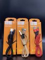 Denmen Type-C Data Cable D02T. 2.4A Cable Support Fast Charging. 1m Type C Data Transfer Cable. 