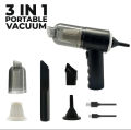 Powerful Rechargeable 3 In 1 Dual Mode Cordless Handheld Wireless Handy Portable light weight Vacuum Cleaner with LED Light, Dust Collection Lighting Mini Wet Dry Vacuum for Car Sofas Carpet Interior &Home Office Cleaning Tool Strong suction. 