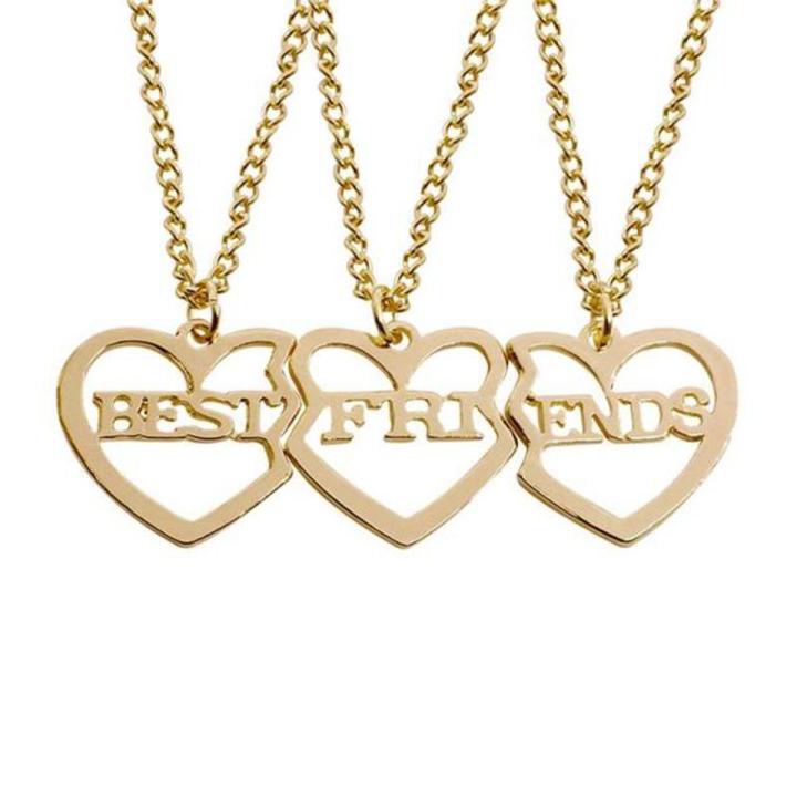 Couple Necklace 2 Piece Set Best Bff Pendant Good Friend Chokers Necklaces Chain Male And Femalm Jewelry