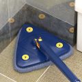Twist n Squeeze Triangle Shape Extendable Microfiber Mop For Floor | Adjustable Triangular Cleaning Mop Twisting 360° Rotating. 