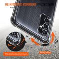 For Samsung Galaxy M52 5G Back Cover Shockproof Transparent Soft TPU Silicone Protector Phone Case with Shock Absorption Bumper Corners. 