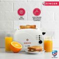 Singer Duo Pop 700 Watts 2 Slice Pop-up Bread Toaster Electric Toaster with Bagel, Cancel, Defrost Function and 7 Bread Shade Settings Bread Toaster, Waffle Maker, Sandwich Maker, Toaster West Point, Slot and Removable Crumb Tray Auto Shut-Off (White). |. 