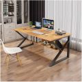 Modern K-Shape Computer Laptop Study table, Gaming Table, Office Desk with Storage Bookshelf, Laptop Writing table Workstation with Metal frame. 