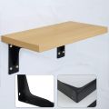 2pcs Heavy Duty Shelf Bracket Industrial Floating Shelf Bracket Max Load 300 Pounds Wall Mounted Metal Shelf Support Right Angle Shelves Brackets, 2 Sizes Available 10 inch, 12 inch. 