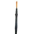 Large Size Umbrella with Wooden Shaped Handle - Black Color. 