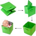 Foldable Square Fabric Storage Bin Collapsible Box Clothes Organizer Cube. 