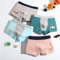 SMY Pack of 4 - New Arrive Cotton Boys Boxers Cute Cartoon Pattern Kids Panties Comfortable Children's Underwear 3-15 Yrs. 