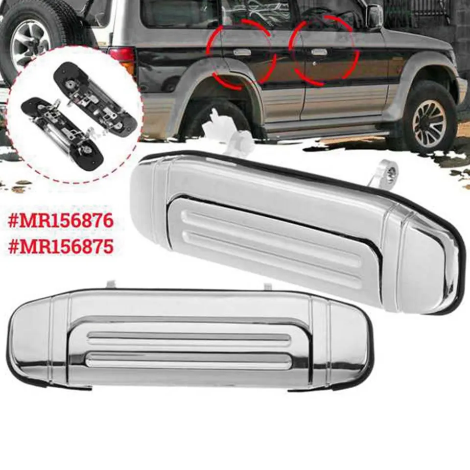 FLYEER Front Right Side Car Outer Exterior Door Handles Chrome Mr156876 For Mitsubishi Montero Pajero V31 V32 V33 V46 1997 2000 I407803364