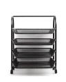 Office 4 Tier Heavy Duty Metal Desktop Letter Tray File Organizer Sorter Desk Document Organizer Shelf Tray Magazine Holder Paper File Newspaper Organizer Tray - Black. 