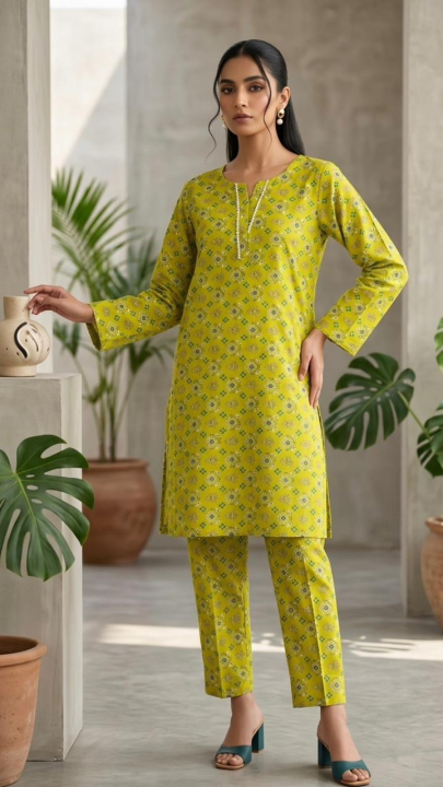 Elegant Roma Cotton 2-Piece Suit for Women and Girls – Ready-to-Wear All-Season Ensemble