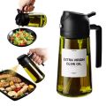 Dazzin -  470ml Kitchen Glass Oil Sprayer Bottle - 2in1 Olive Oil Dispenser - Oil Jar Cruet - Anti-leakage Spray - Kitchen Baking, Roasting, Cooking Tool. 