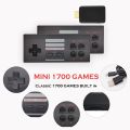 Portable 2.4g wireless 1800 games mini game dual controller switch joystick console USB tv pc gamepad pc wireless controller X2 retro double control gamepad. 