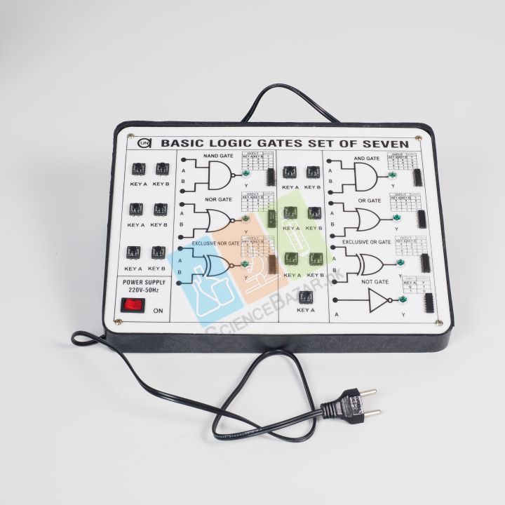 Logic Gate AND OR NOT NOR NAND XNOR XOR -7 in 1 box Physics practical educational lab equipment