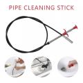 Metal 85cm Flexible Wire brush Hand Kitchen Sink Cleaning Hook Sewer Dredging Device Spring Pipe Hair Dredging Tool Metal wire brush.. 