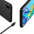 Huawei P30 MATTE BLACK FLEXIBLE TPU CASE SLIM COVER - SHOCKPROOF. 