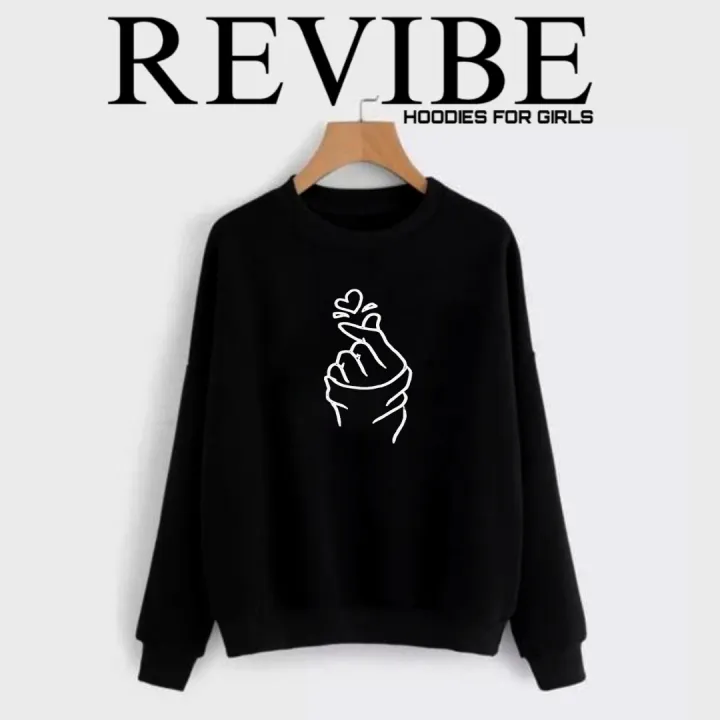 REVIBE%20-%20Pink%20Finger%20Heart%20Printed%20Sweatshirts%20For%20Women%20-%20Hoodies%20For%20Girls%20-%20Image%203