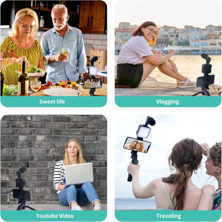 Vloging%20Video%20Making%20AY49%20for%20Smartphone%20and%20Camera%20Vlogging%20Video%20Making%20Kit%20RGB%20Studio%20Kits%20Video%20Recording%20Photography%20Suit%20with%20Microphone%20LED%20Fill%20Light%20Mini%20Tripod%20Kit%20With%20Remote%20-%20Image%206