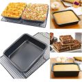 SR_Traders - 9x9 Inch Cake Baking Pan / Mold - Baking Accessories - Non-Stick Square Cake, Pizza, Brownie and Bread Mold - Hard Metal - Oven Friendly. 