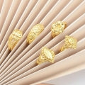 Multilayer Style Rings-Creative Geometric Gold Plated Rings- Women Punk Gold Metal Textured Finger Charm Rings Simple Jewelry Gift. 
