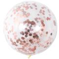 10 Pieces Mixed Rose Gold Confetti Balloon Kids Adult Happy Birthday Balloons Heart Balloon Birthday Wedding Party DIY Decoration Supplies. 