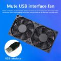 ZOROOM 120Mm 5V USB ed PC Router Dual Fans with Speed Controller High Airflow Cooling Fan for Router Modem Receiver. 