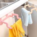 Kitchen Accessories Rack Garbage Bag Holder Kitchen Cabinet Hanging Trash Rack Towel Storage Plastic - 2pcs. 
