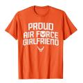 Proud Air Force Girlfriend Shirt Anniversary Gift For Her T-Shirt Printed Tops T Shirt For Men Fashion Cotton Geek Top T-Shirts. 
