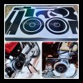 Engine Sticker Kit 70cc Universal Matt Black 16 Pcs Sticker Kit Waterproof With Size Vinyl Cut Stickers. 