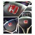 Honda Steering H Logo Emblem (Red). 