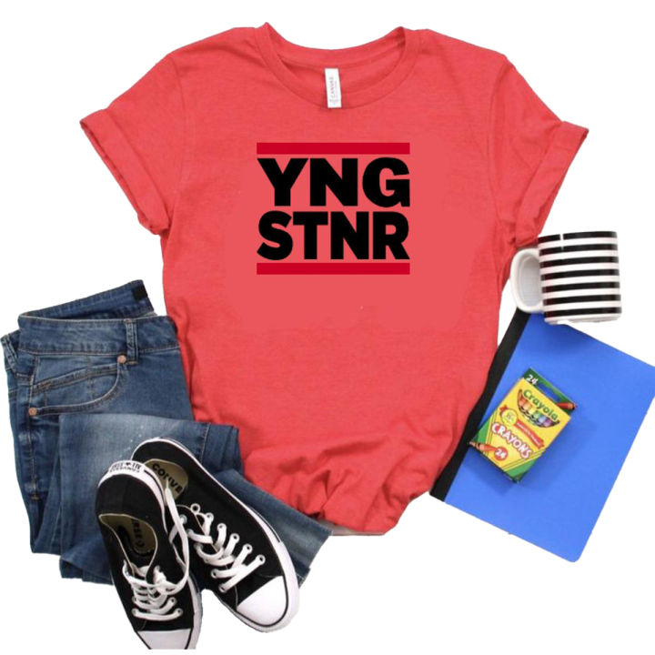 Young Stunner Printed Cotton Halfsleeves Oneck Tshirt