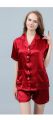(Customized) Korean Satin Silk top Short Trouser, sleepwear, nighty, night dress, ladies nighty, ladies night dress, silk nighties, satin nightwear, nighty for honeymoon, satin nighty, hot nighty, girls nighties, ladies night suit, red nighty (Red). 