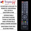 Ecostar Remote Control Original Eastern Star For Ecostar LCD/LED TVs Model PEC ECSTR 5 Black Color Soft Press Buttons | Triple H. 