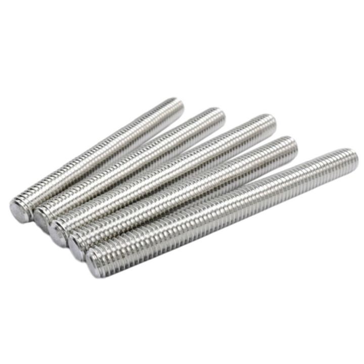 M8 Stainless Steel Threaded Rods 80mm 10-Pack M8 X 80mm Stainless Steel Threaded Rods - 1.25mm Pitch Fully Threaded Bars For DIY Projects Fully Threaded Rods