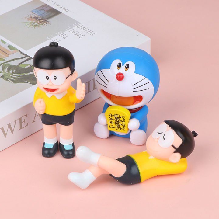 Anime Doraemon Family Figures Model Toys Garden Landscape Decoration Toys Kids Christmas Birthday Gifts