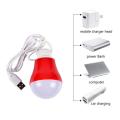 5W - Portable Hook Led Bulb Usb Light Reading Lamp For Camping Laptop Pc Power Bank Dc5V. 