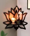 Lotus Shaped Wall Shelf, Latest Wooden Wall Shelf, Trending Corner Shelf, Wall Decoration Items   Room Decoration Items for Plants, Home Decoration Candle Stand Decorating Items |Candle Holders | Wall Decor | Trending Wall Decor | Wall Shelf. 