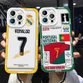 Jizetin for Samsung A53 5G Back Cover Crystal Transparent Ronaldo Star Soft Full Camera Cover Protection Phone Cases. 